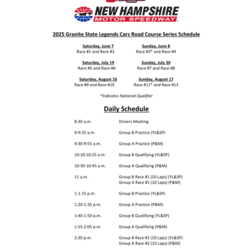 2025 GSLC RCS Schedule